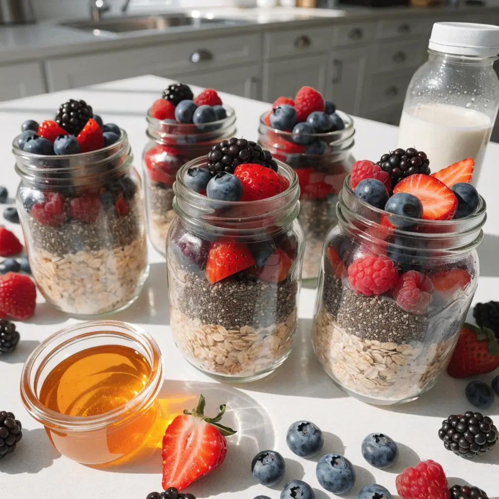 Berry Overnight Oats 5 Jars