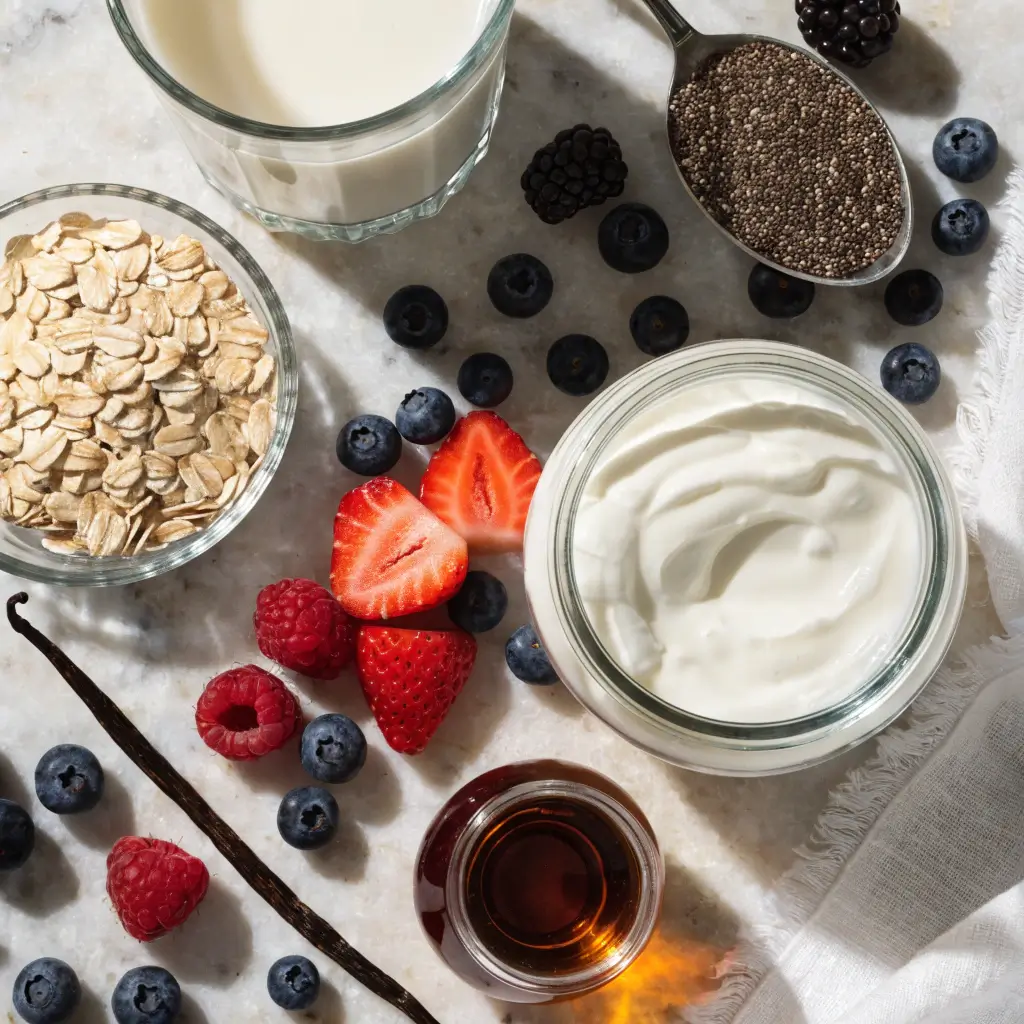 Berry Overnight Oats prep