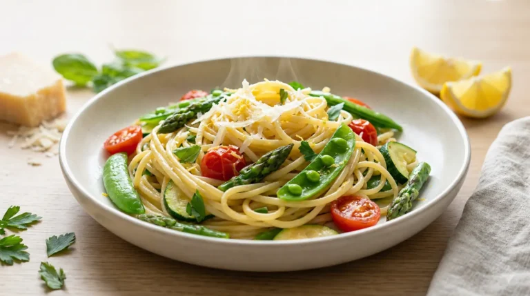 Pasta Primavera with Snap Peas and Parmesan