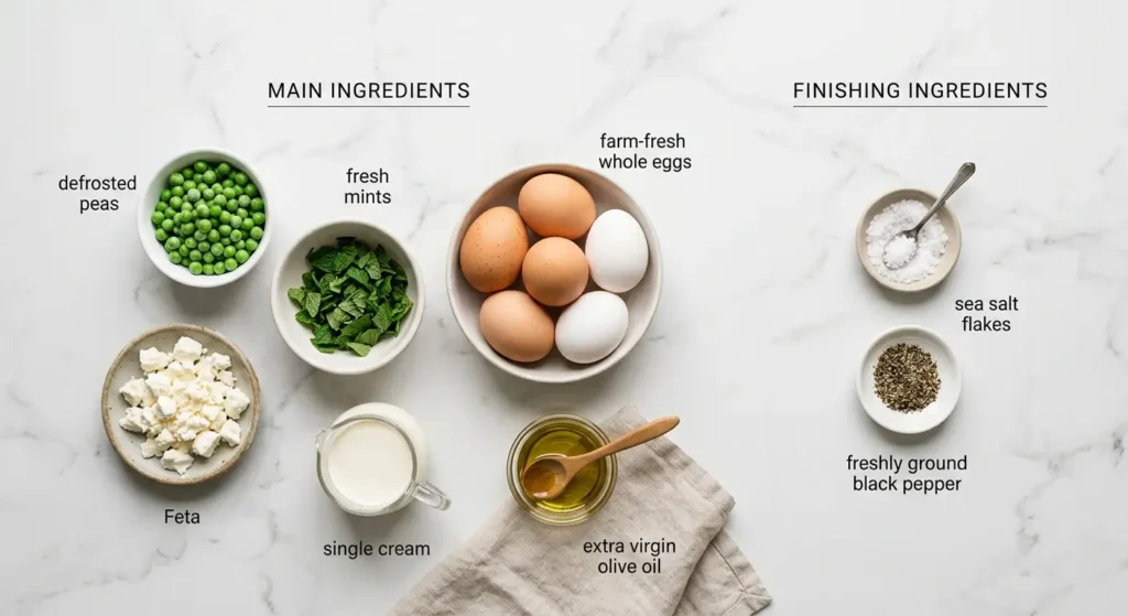 Pea Mint Frittata Ingredients