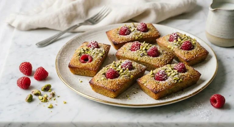 Pistachio and Raspberry Financiers